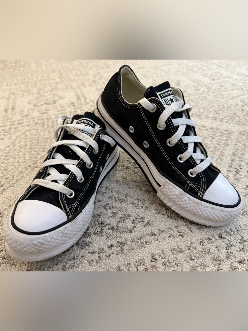 Converse “All-Star” Black Lift Low Top Sneakers Youth 2